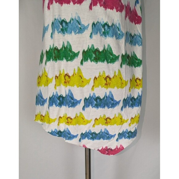 Zara Tshirt L Women's White Paint Splotches Short Sleeve Super Soft Unique - Picture 2 of 6